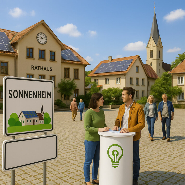 Fiktives Beispiel: <br>Sonnenheim – Auf dem Weg zu Klimaneutralität, mehr Lebensqualität und regionaler Stärke
